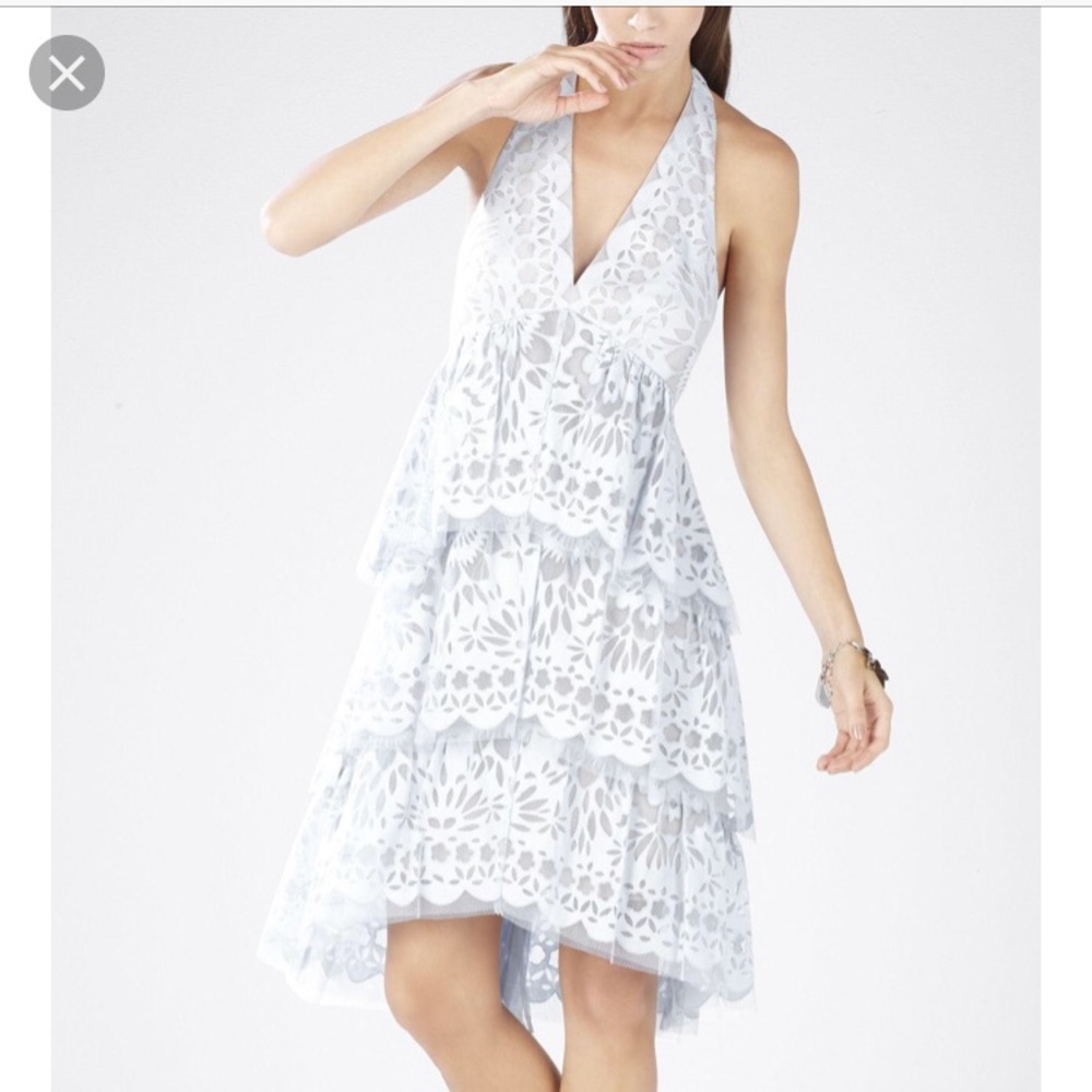 BCBG BLUE LACE DRESS XXS WORN ONCE